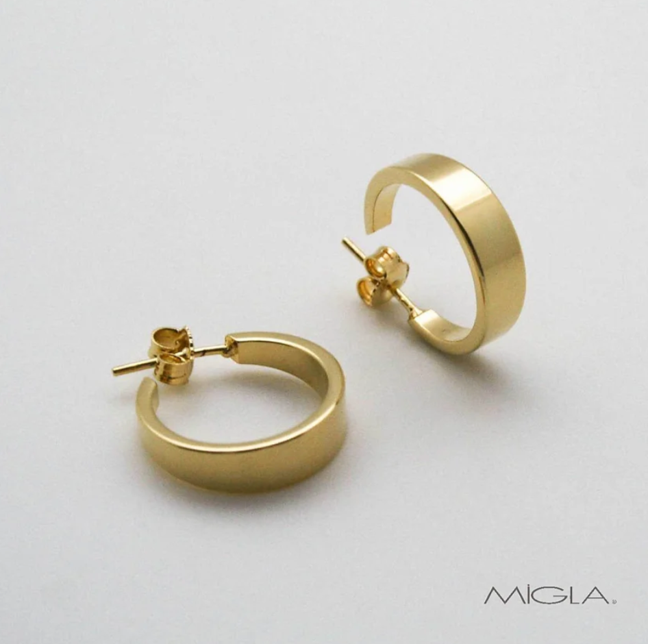 Argollas Gold chapa plana boat 20/5.5 Migla
