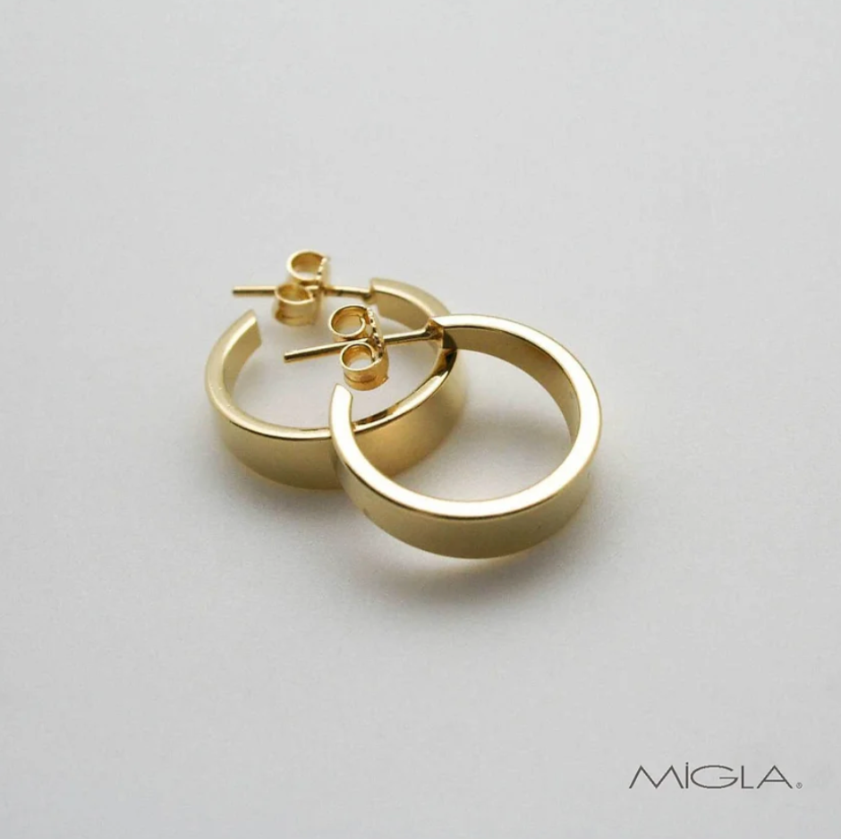 Argollas Gold chapa plana boat 20/5.5 Migla