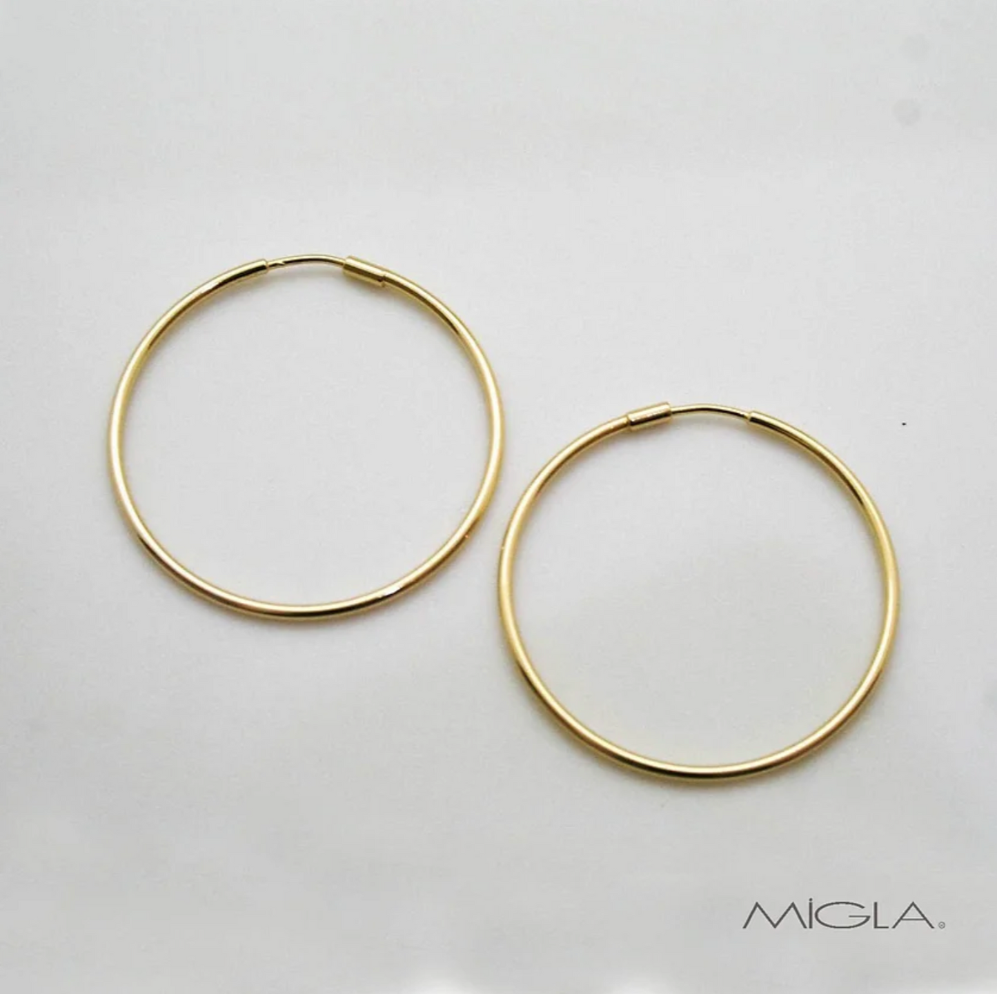 Argollas Gold de tubo redondo 38/1.6 Migla