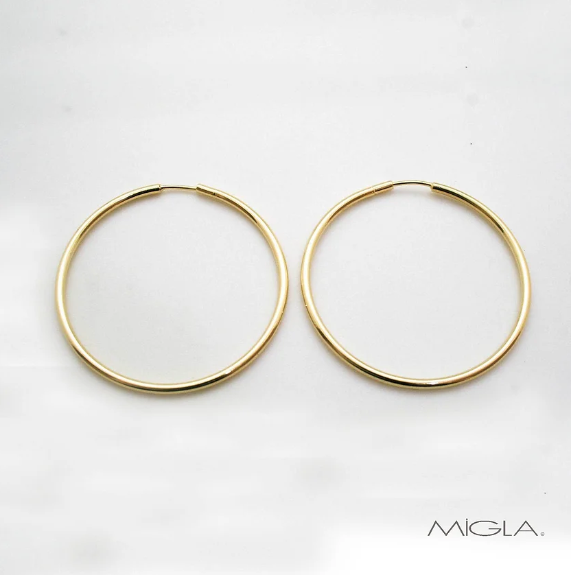 Argollas Gold de tubo redondo 46/2.0 Migla