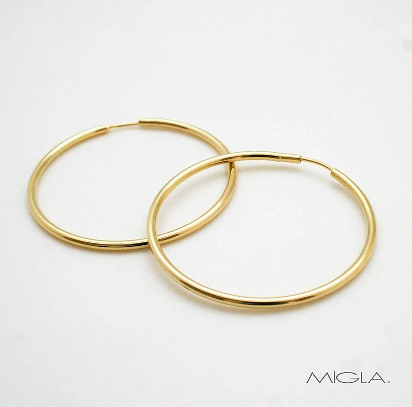 Argollas Gold de tubo redondo 46/2.0 Migla