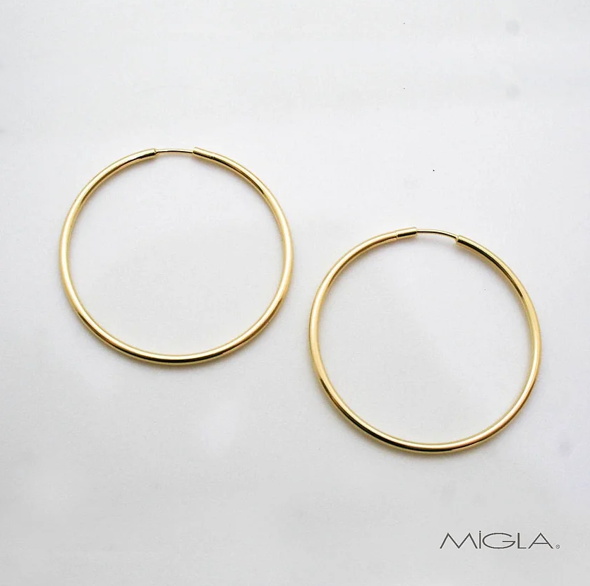 Argollas Gold de tubo redondo 46/2.0 Migla