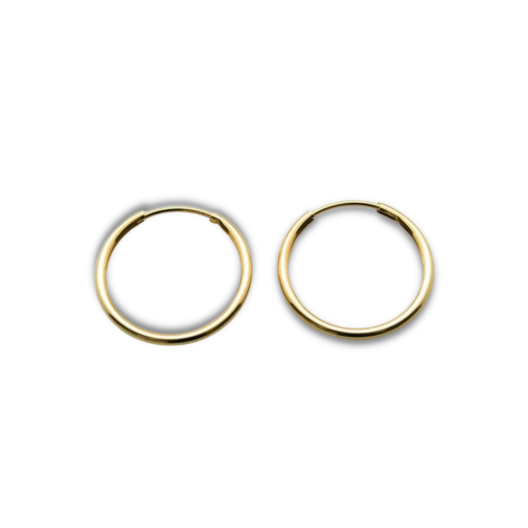 Argollas Gold de tubo redondo 20/1.5 Migla