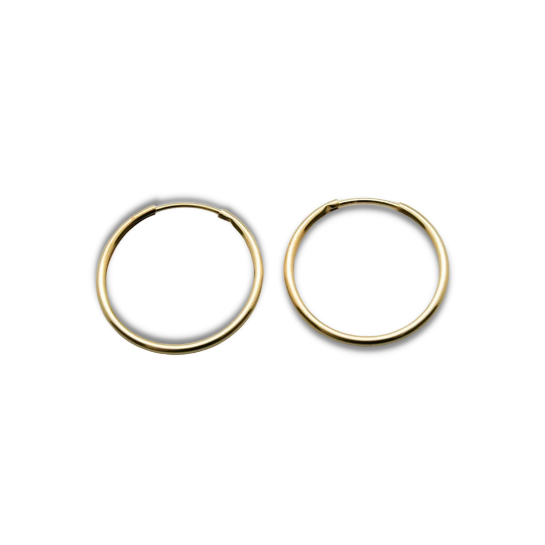 Argollas Gold de tubo redondo 24/1.5 Migla