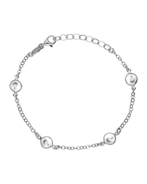 Pulsera círculo 7mm Lieve con cristal en Plata