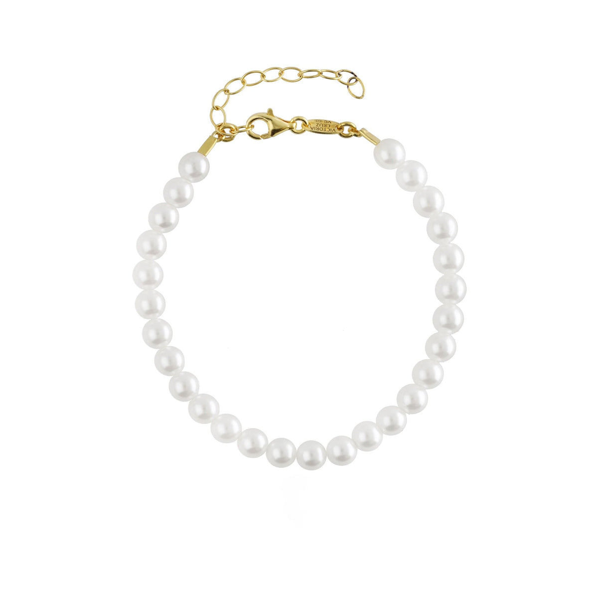 Pulsera Aurore perla en Plata con baño de oro 18k