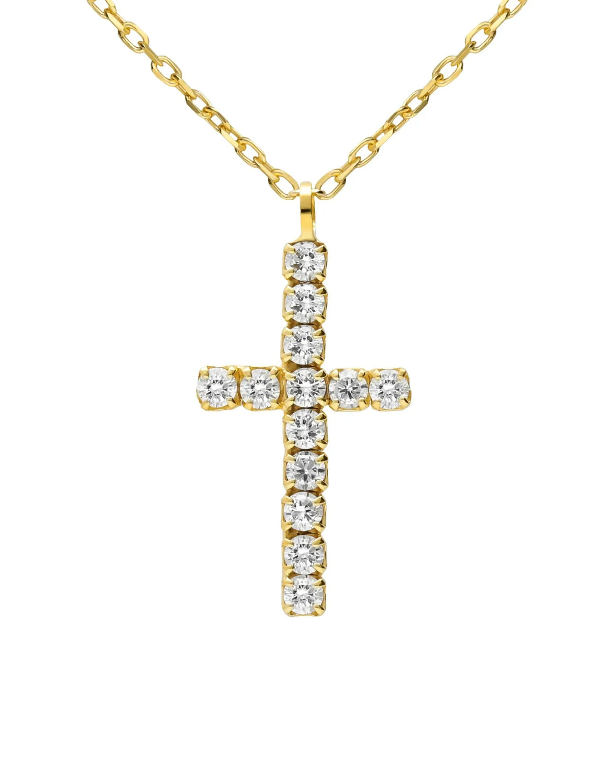 Collar corto Move cruz cristales blancos