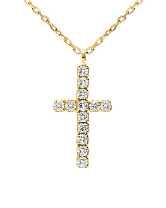 Collar corto Move cruz cristales blancos