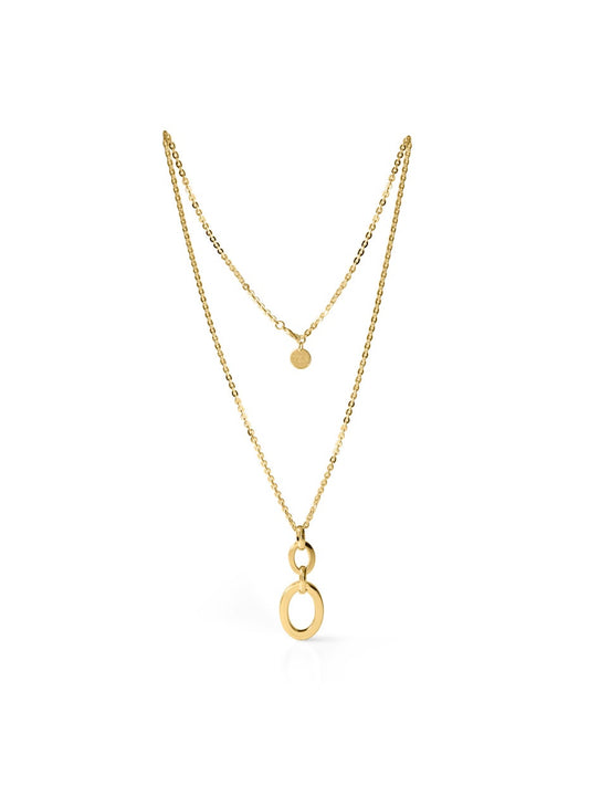 Collar dorado con colgante Ovalado