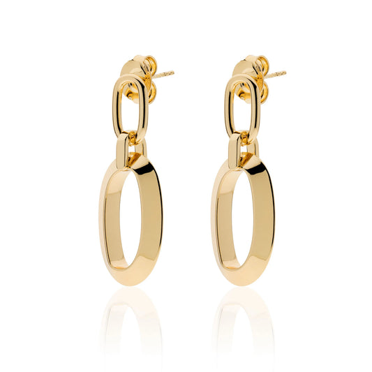 Aros círculo de orecchini en bronce dorado Unoarre
