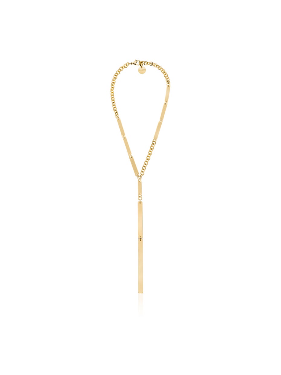 Collar de cadena plana en forma de Y de lujo