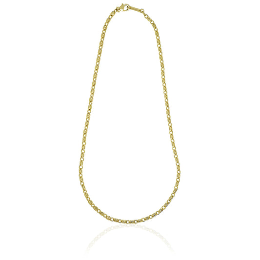 Collar Cadena Diseño baño Oro 24 Kilates