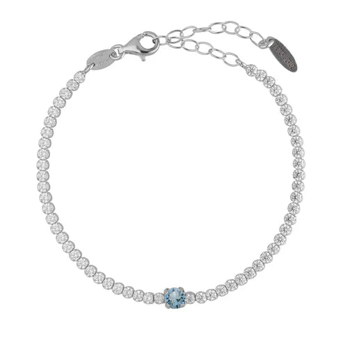 Pulsera Ryver cristales riviere en Plata baño rodio