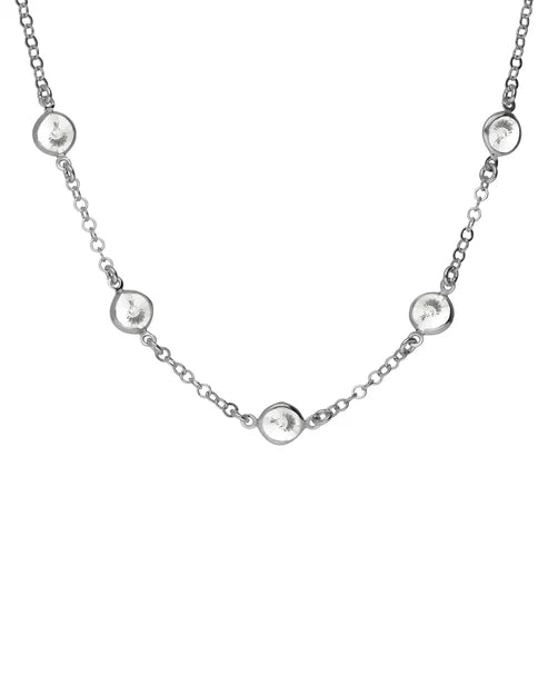 Collar corto círculo 7mm Lieve con cristal