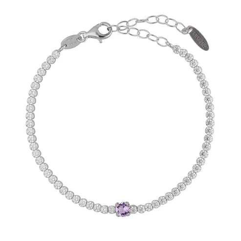 Pulsera Ryver cristales riviere en Plata baño rodio