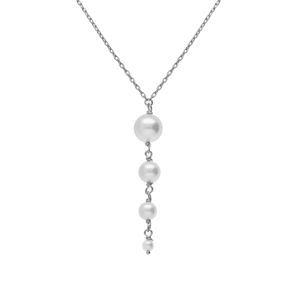 Collar largo perla en Plata de Aurore