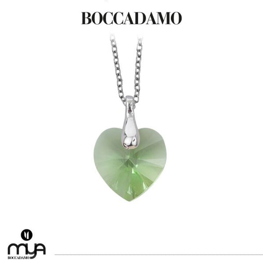 Collar cristal corazón verde