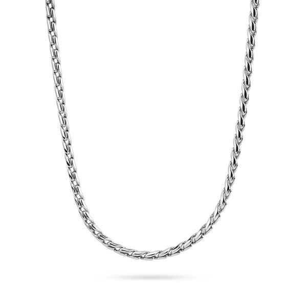 Cadena de Serpiente Acero Inoxidable Rodinado AGR259