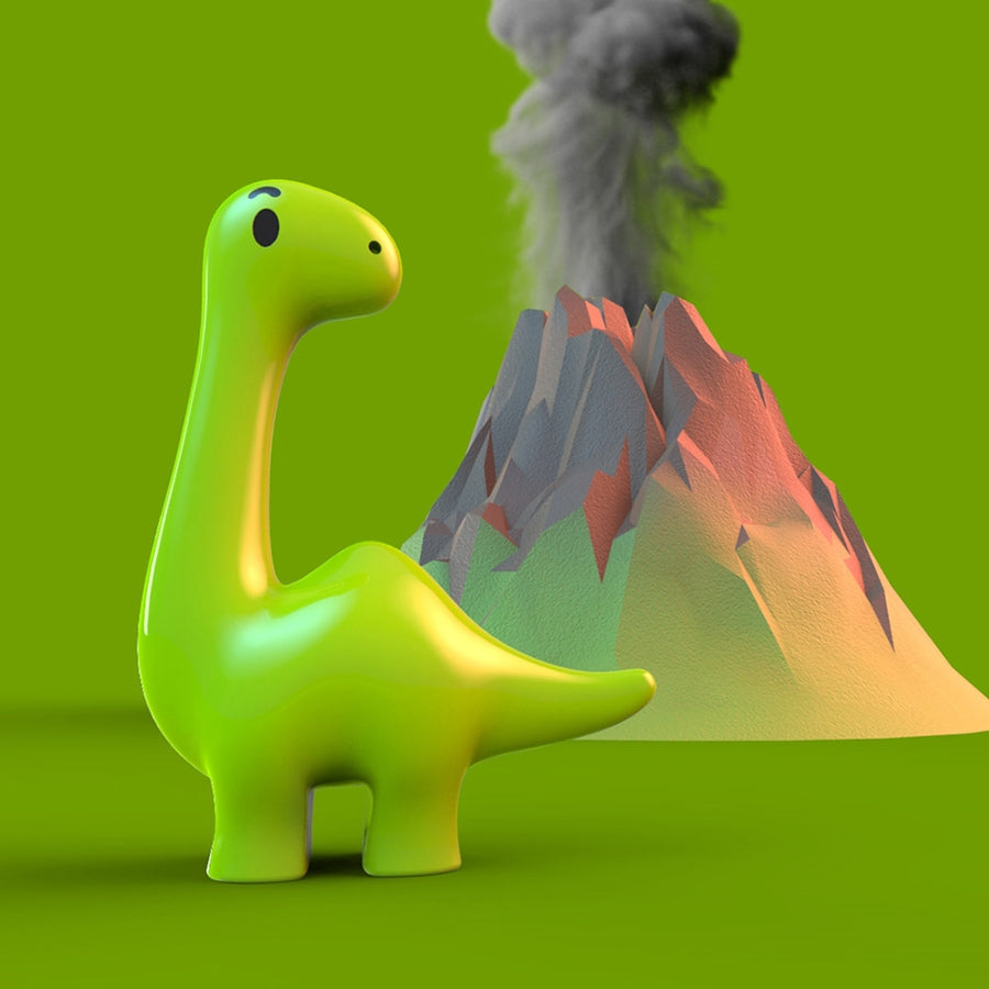 Llavero de Dinosaurio Verde