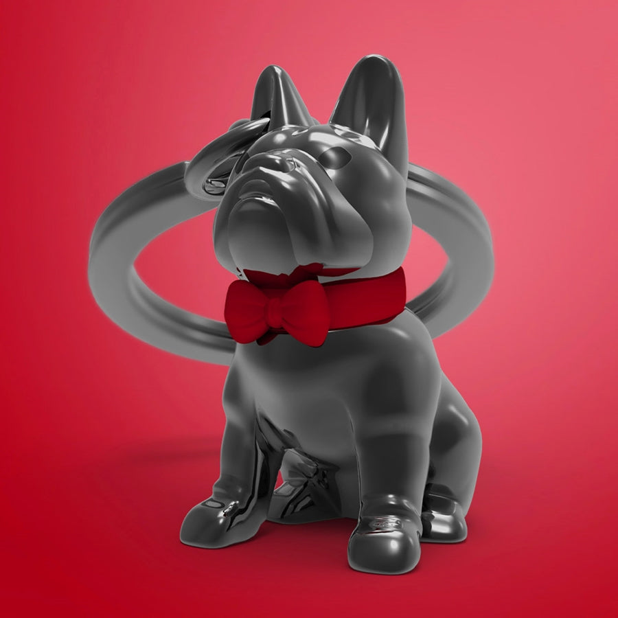 Llavero de Bulldog Negro