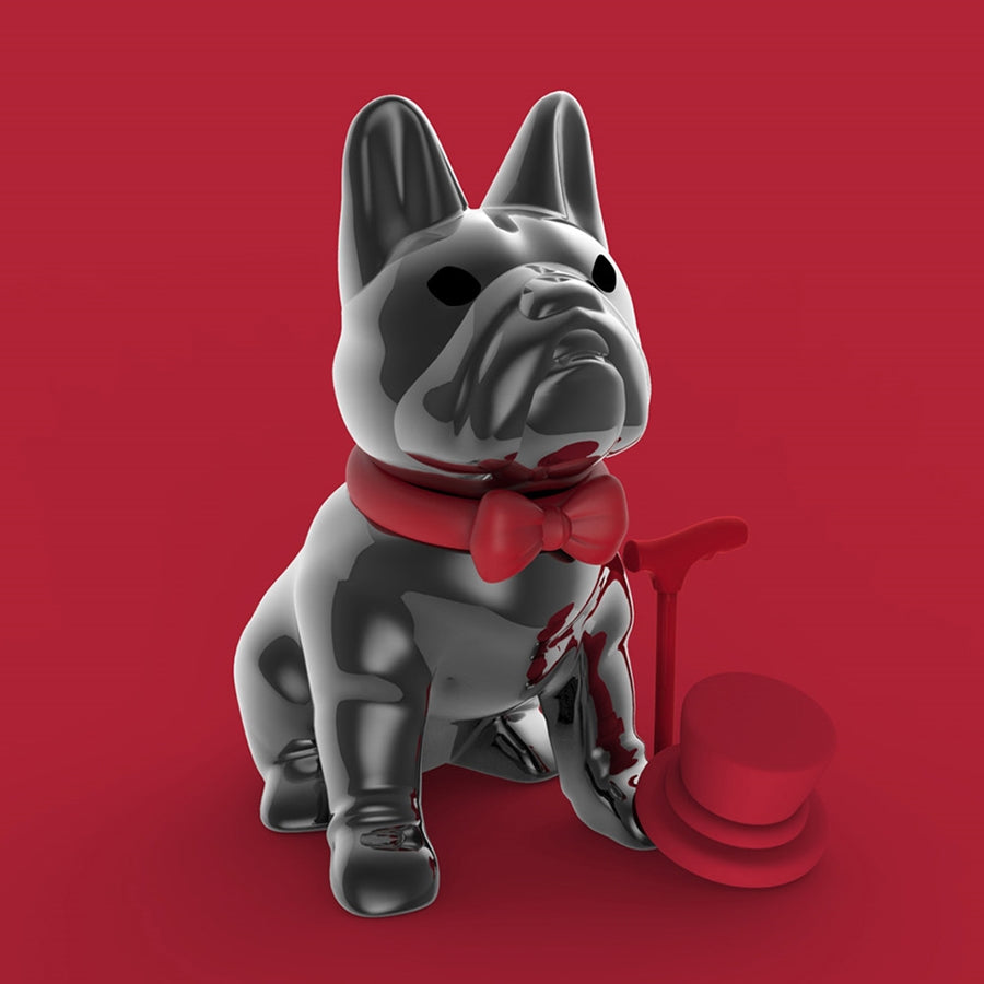 Llavero de Bulldog Negro