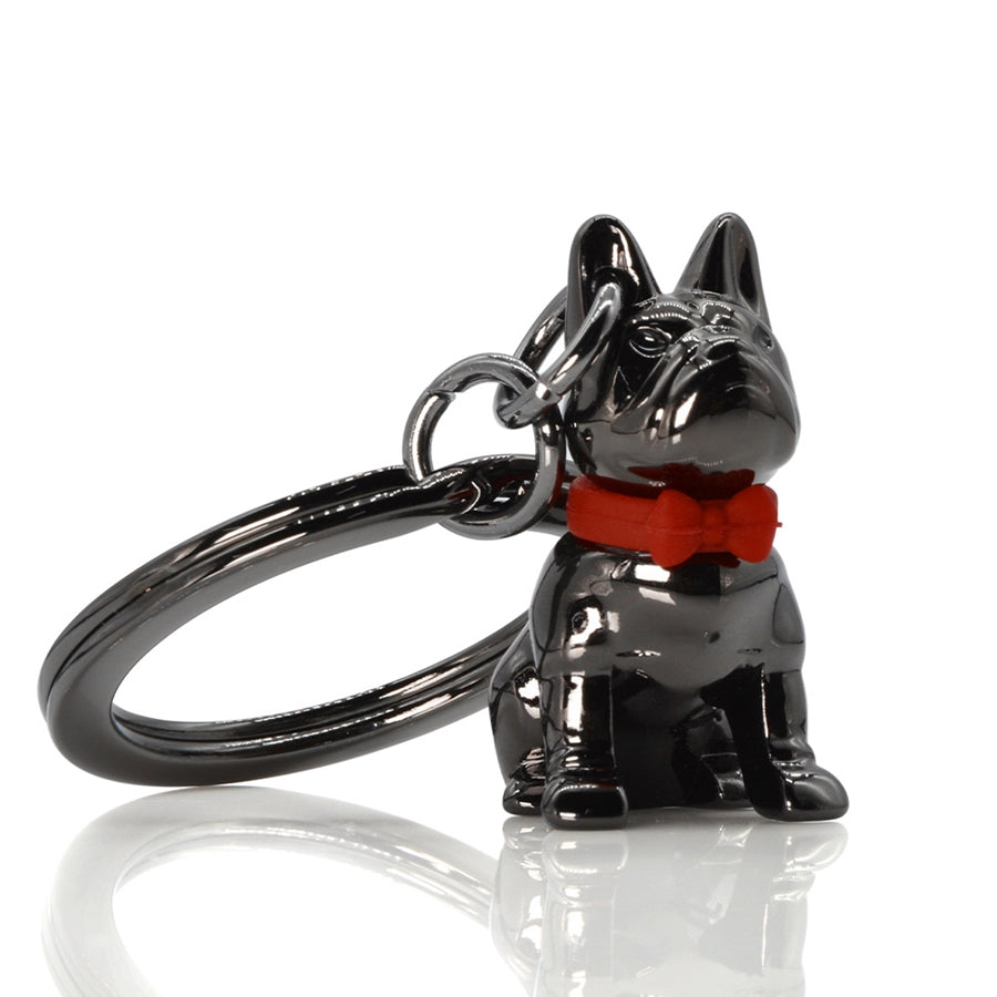 Llavero de Bulldog Negro