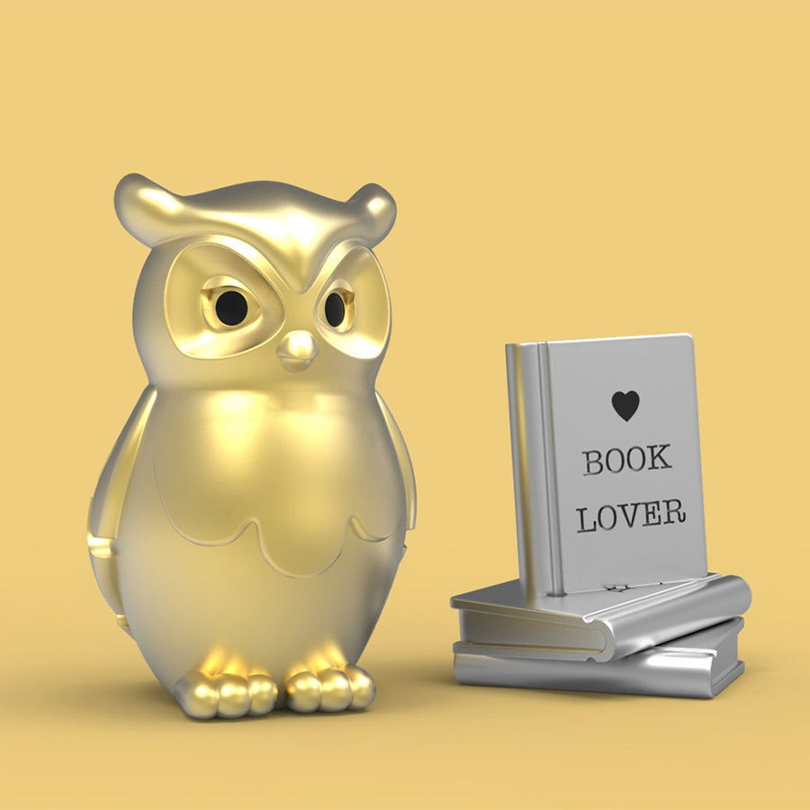 Llavero de Búho y Libro