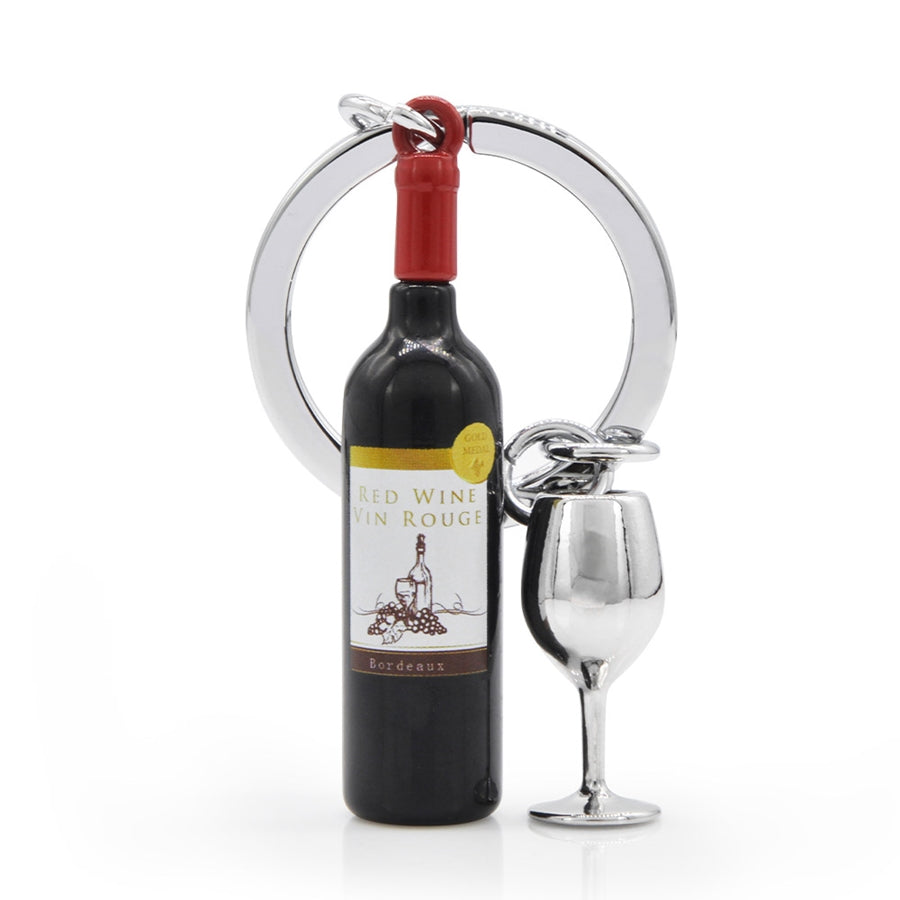 Llavero de Vino Tinto y Copa