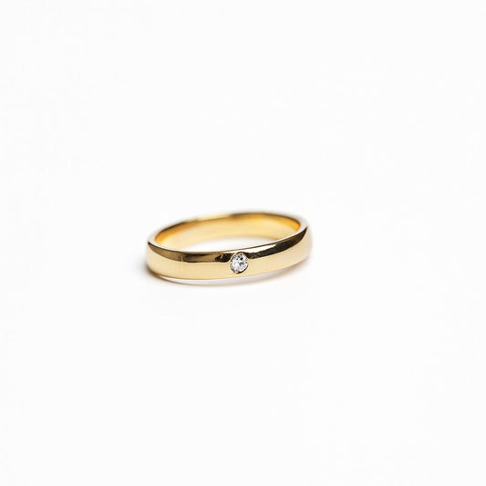 Anillo Argolla de Matrimonio con Diamante / 402
