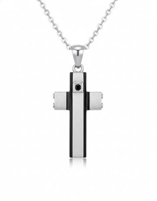 Collar con crucifijo colgante  Acero Inoxidable AGR267