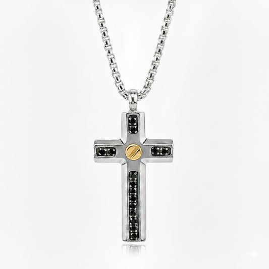 Collar con colgante Cruz Acero Inoxidable AGR262