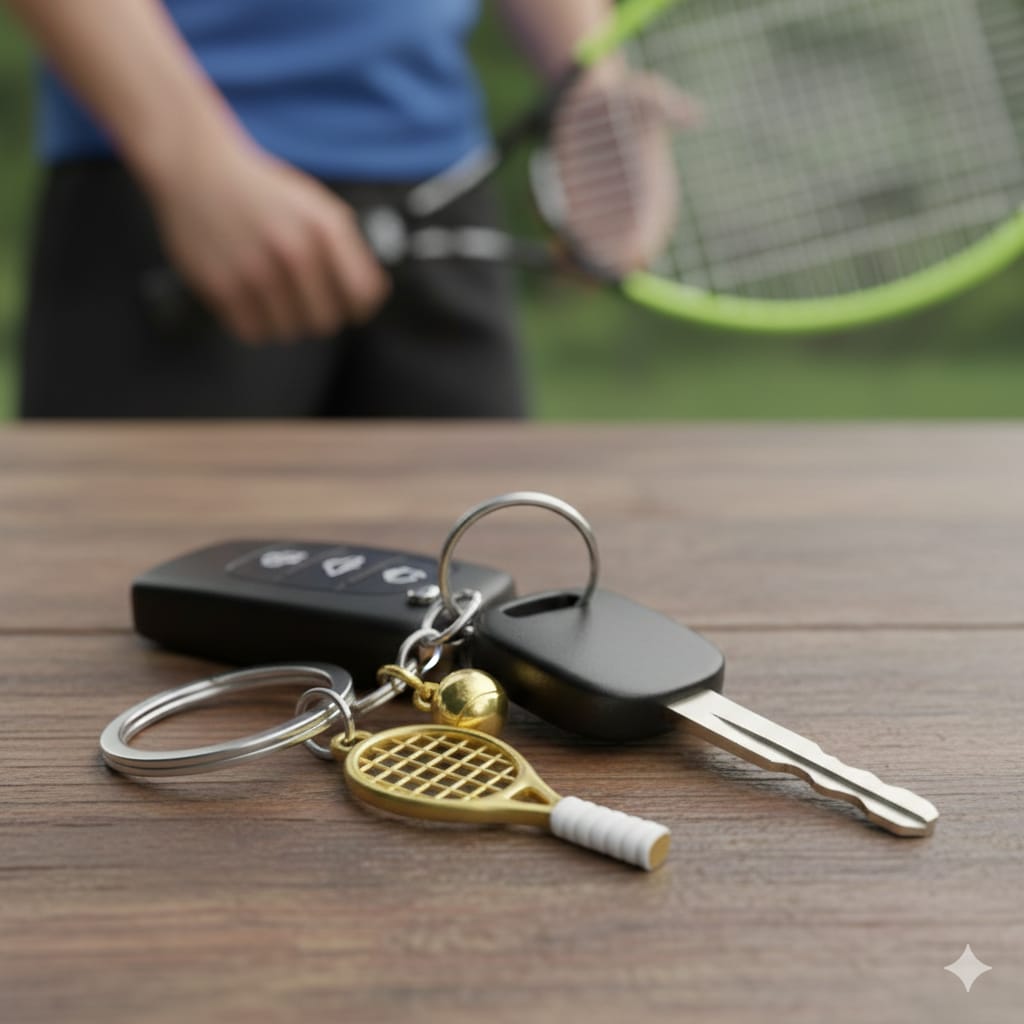 Llavero de Raqueta de Tenis