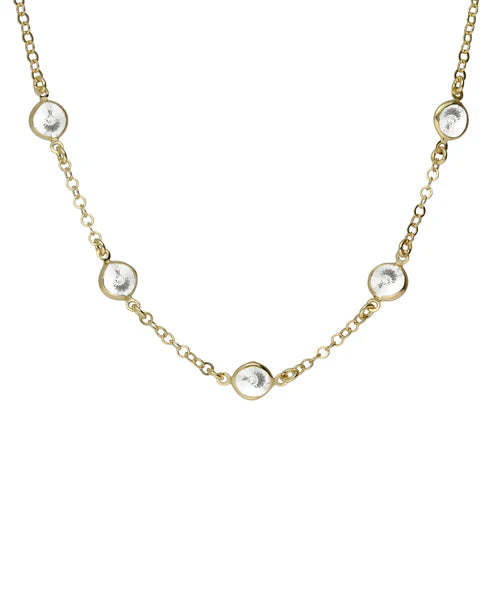 Collar corto círculo 7mm Lieve con cristal