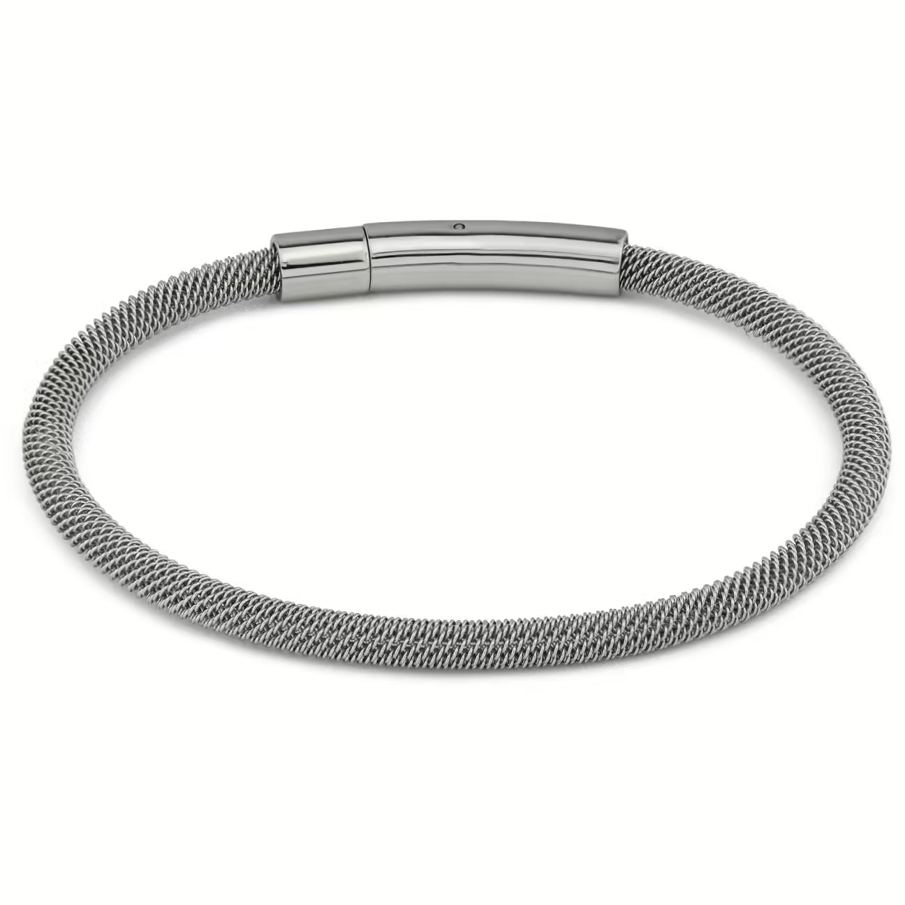 Pulsera con un fino eslabón circular de estilo serpiente en Acero Inoxidable ABR715