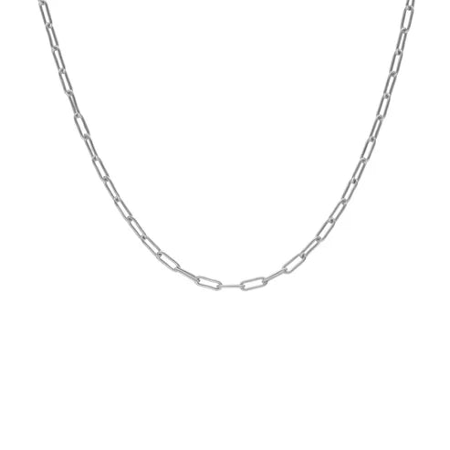 Cadena de de Plata de Ley bañada en Rodio.