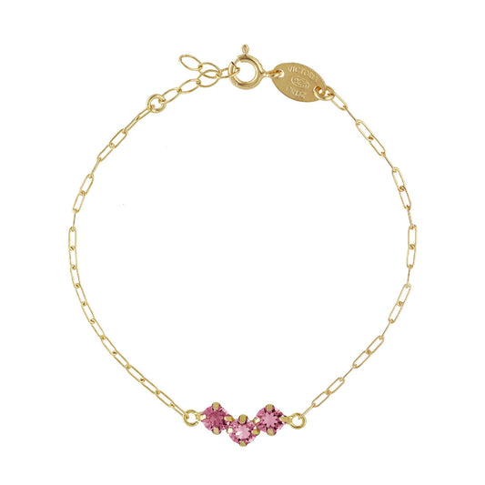 Pulsera cristal rose Jade oro