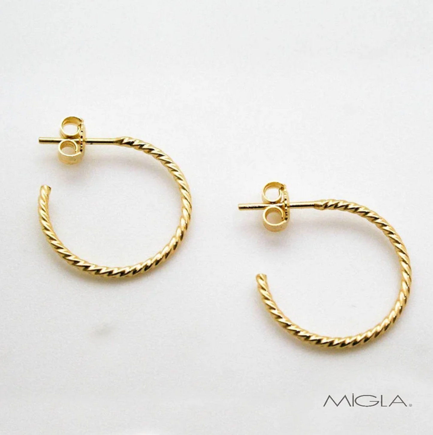 Argollas Gold twist 20/1.5 Migla